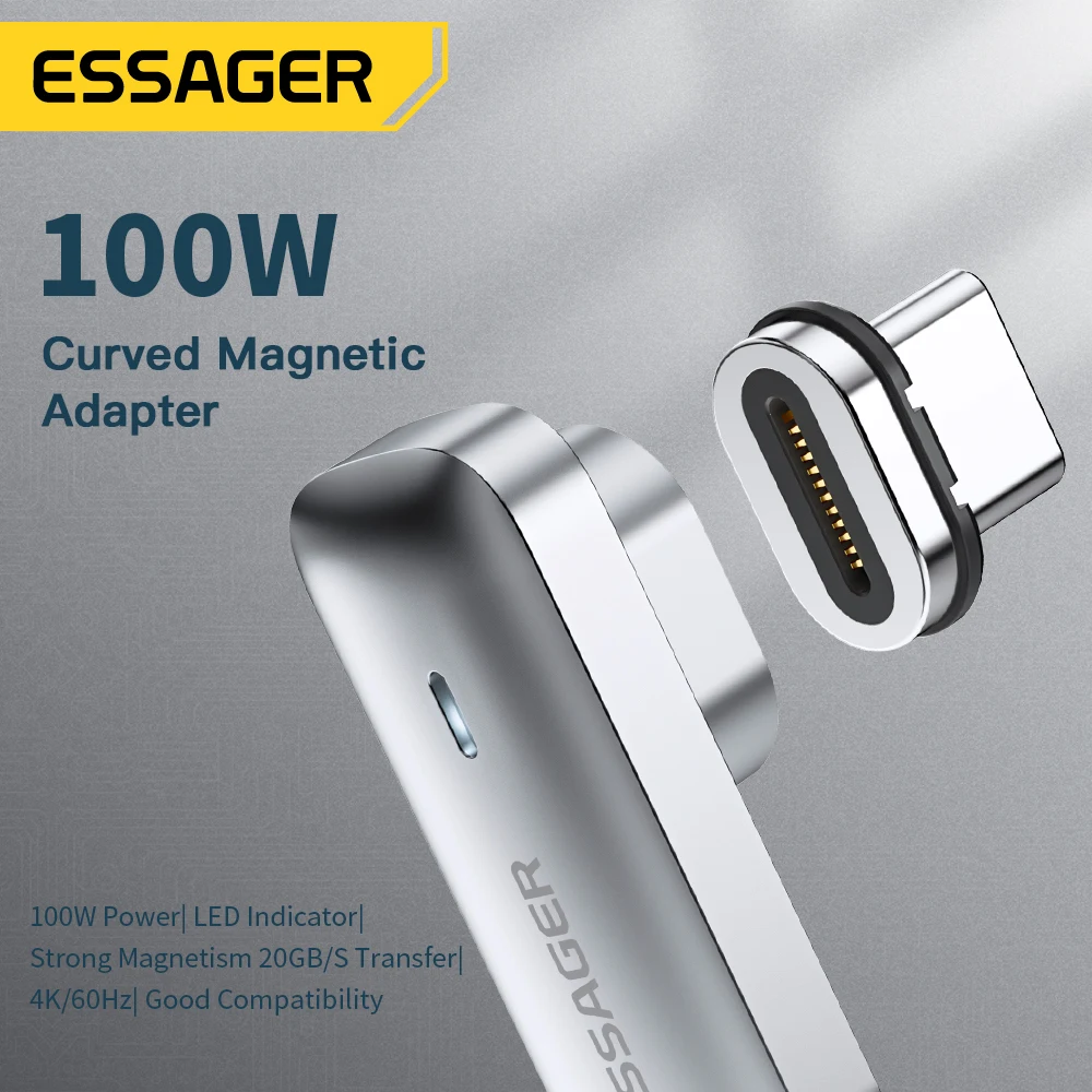 Essager Cable USB-C Magnético PD 100W Carga Rápida 4K 60Hz - imagen 5