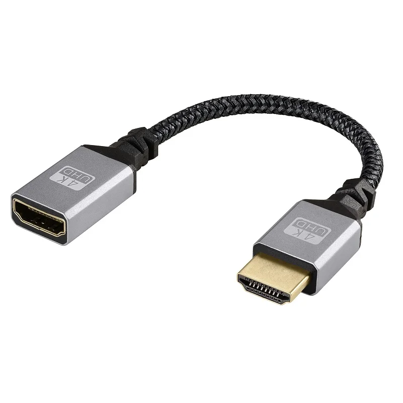 Cable Mini micro hdmi 4K macho a HDMI hembra Cable HDTVI HD 4K @ 60HZ V2.0 HDMI recto izquierdo derecho arriba abajo Cable de extensión HDMI - imagen 4