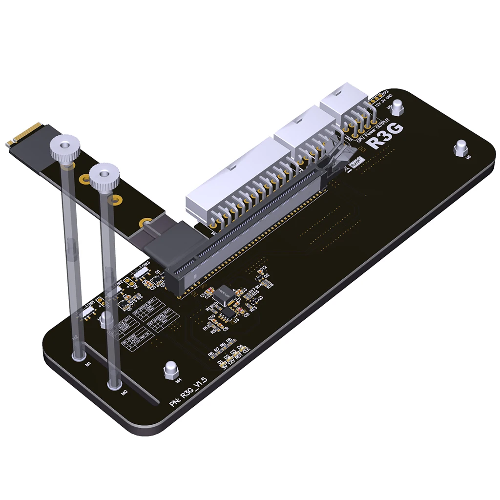 Extensor elevador PCI-E 4,0x4 para M.2 NVMe a PCIe 4,0x16 tarjeta gráfica externa adaptador eGPU para NUC/ITX/STX/Notebook PC portátil - imagen 2