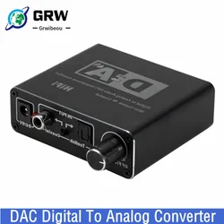 Conversor DAC HiFi – USB a Analógico RCA 3.5mm Óptico Coaxial 24bit