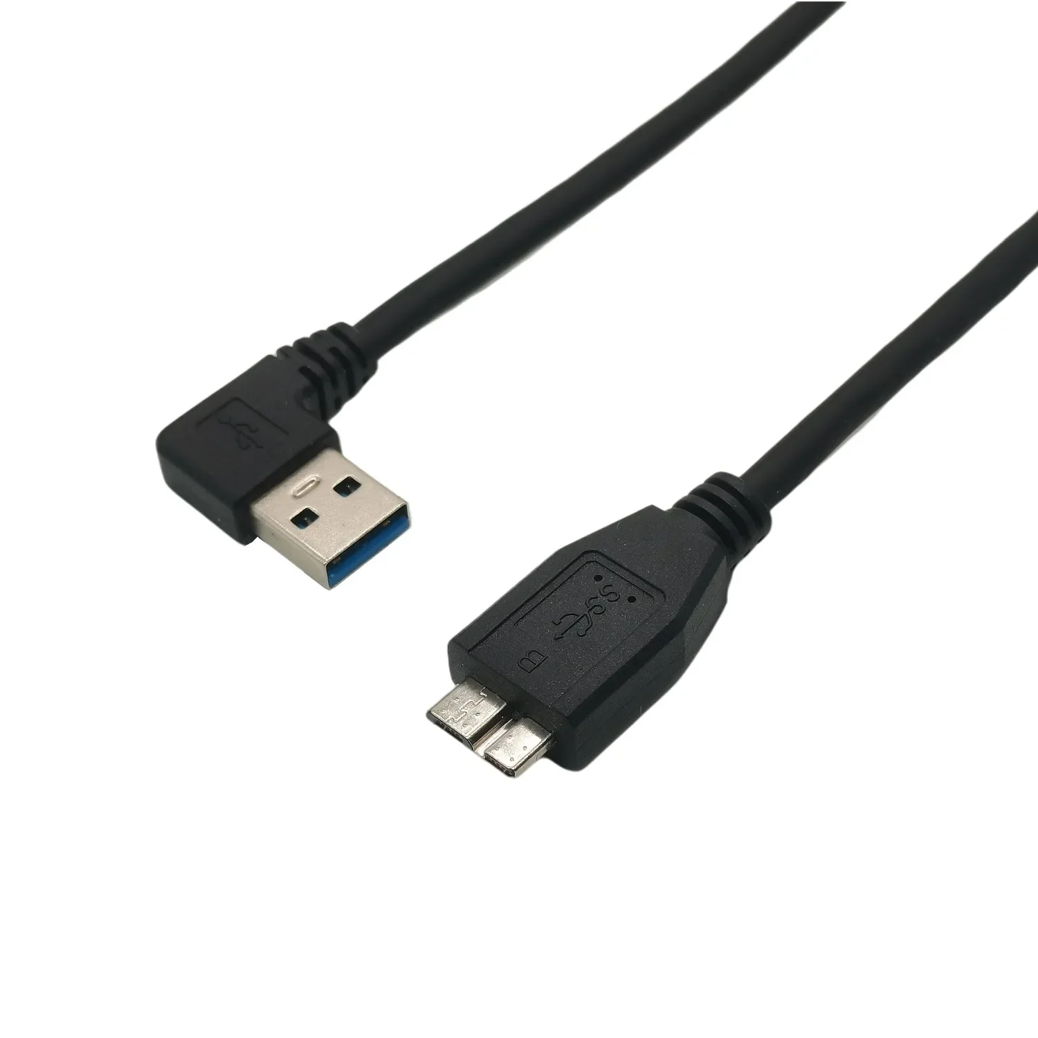 USB 3,0 tipo A ángulo recto de 90 grados a CABLE MICRO B para Samsung S5 Note3 Toshiba WD Seagate HDD Cables de datos - imagen 2