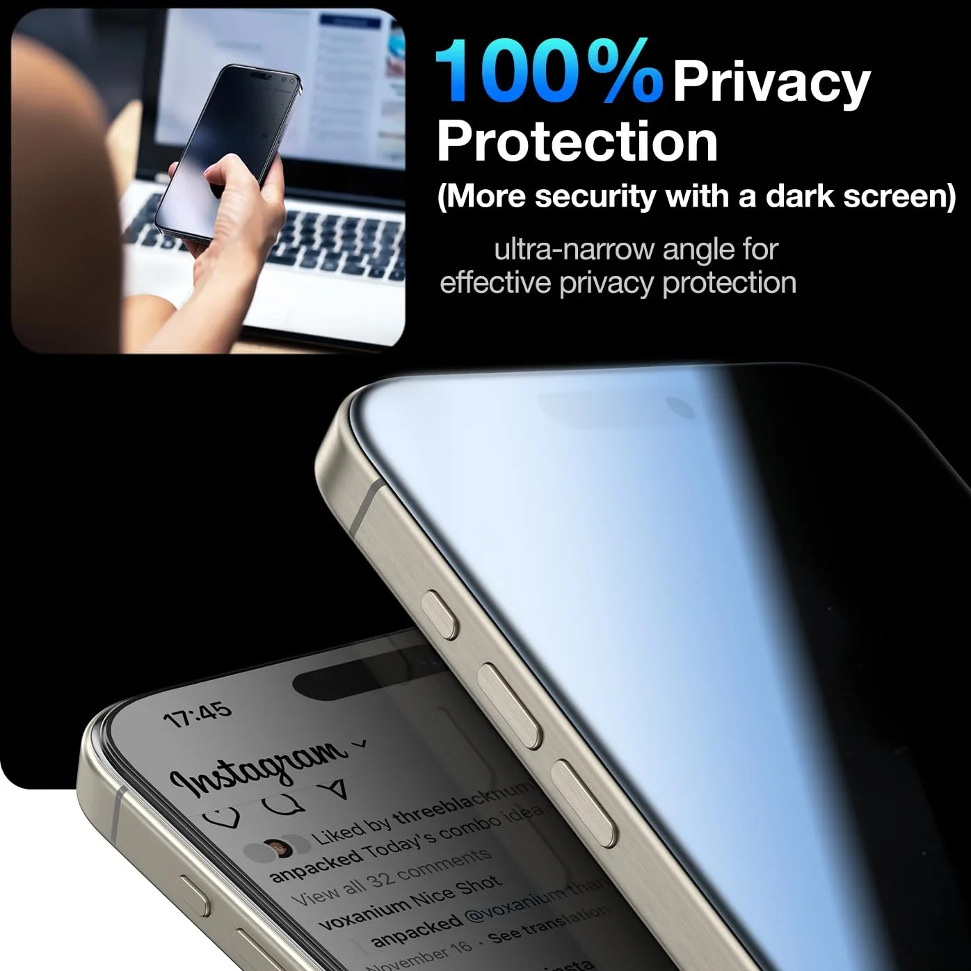 Protector de pantalla de vidrio templado antiespía 10 en 1, 5 uds., lente de cámara HD de 5 uds para iPhone 11 12 13 14 15 16 Pro Max 16 Plus 16e - imagen 4