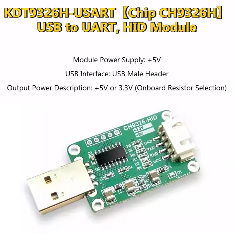 Módulo CH9326, puerto serie a USB/flash/USB a módulo TTL/HID, con mazo de cables especial KDT9326H-003-USART