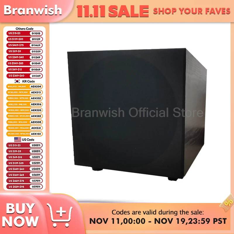 Subwoofer pasivo de 400W y 10/12 pulgadas, subwoofer portátil HiFi de 4ohm, altavoz Supergraves de pared Echo negro para cine en casa, escritorio, KTV - imagen 2