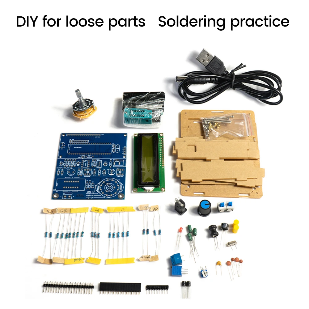 Probador de transistores de alta precisión DC 5V, Kits de bricolaje, placa de circuito de soldadura, inductancia, capacitancia, medidor de frecuencia, Kit electrónico DIY - imagen 5
