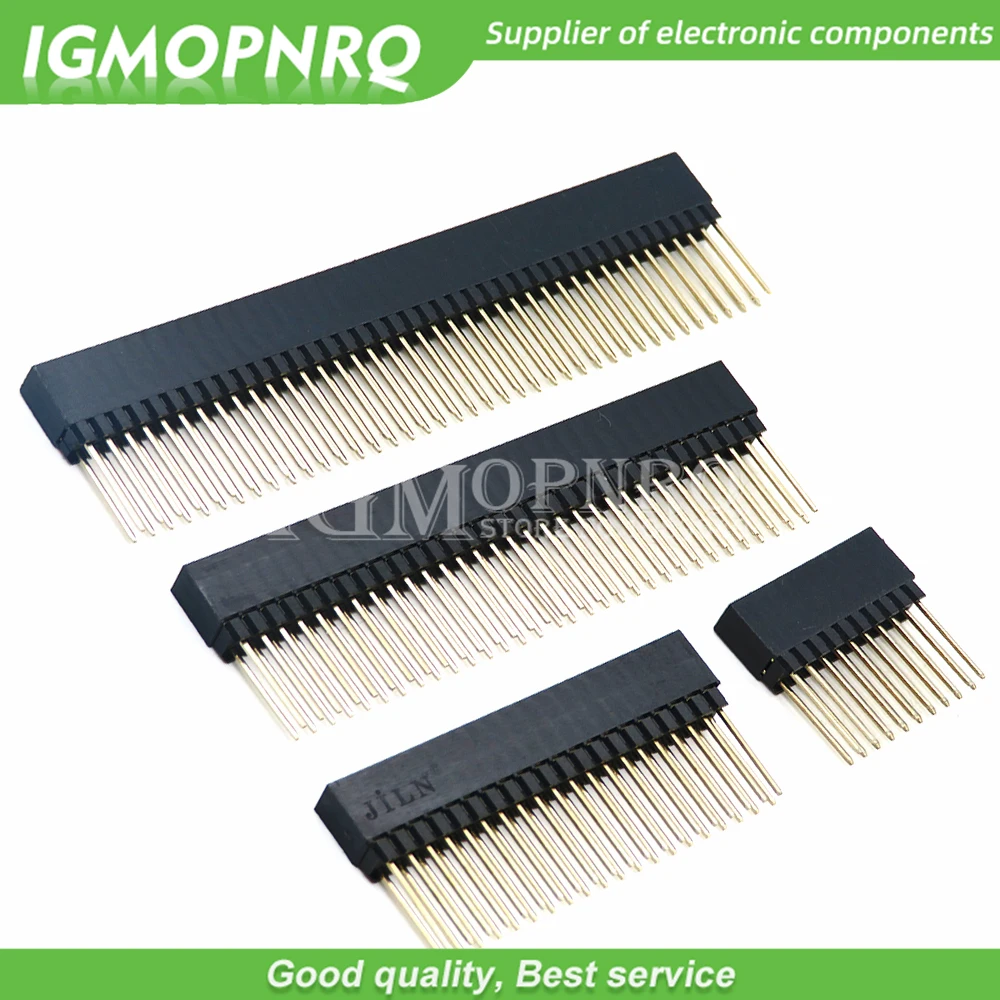 1 unids/lote nuevo 2,54mm 2x10P/16P/20P/25P/32P/40 Pin conector de cabezal de apilamiento hembra doble fila 2x20P PC104 para Raspberry Pi 2