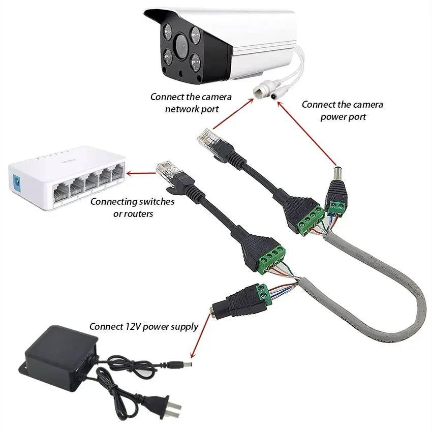 1 Uds RJ45 a 4 pines Terminal RJ45 bloque de terminales hembra bloque de terminales de cabeza de cristal sin presión extremo de bloque de red de cabeza de cristal - imagen 2