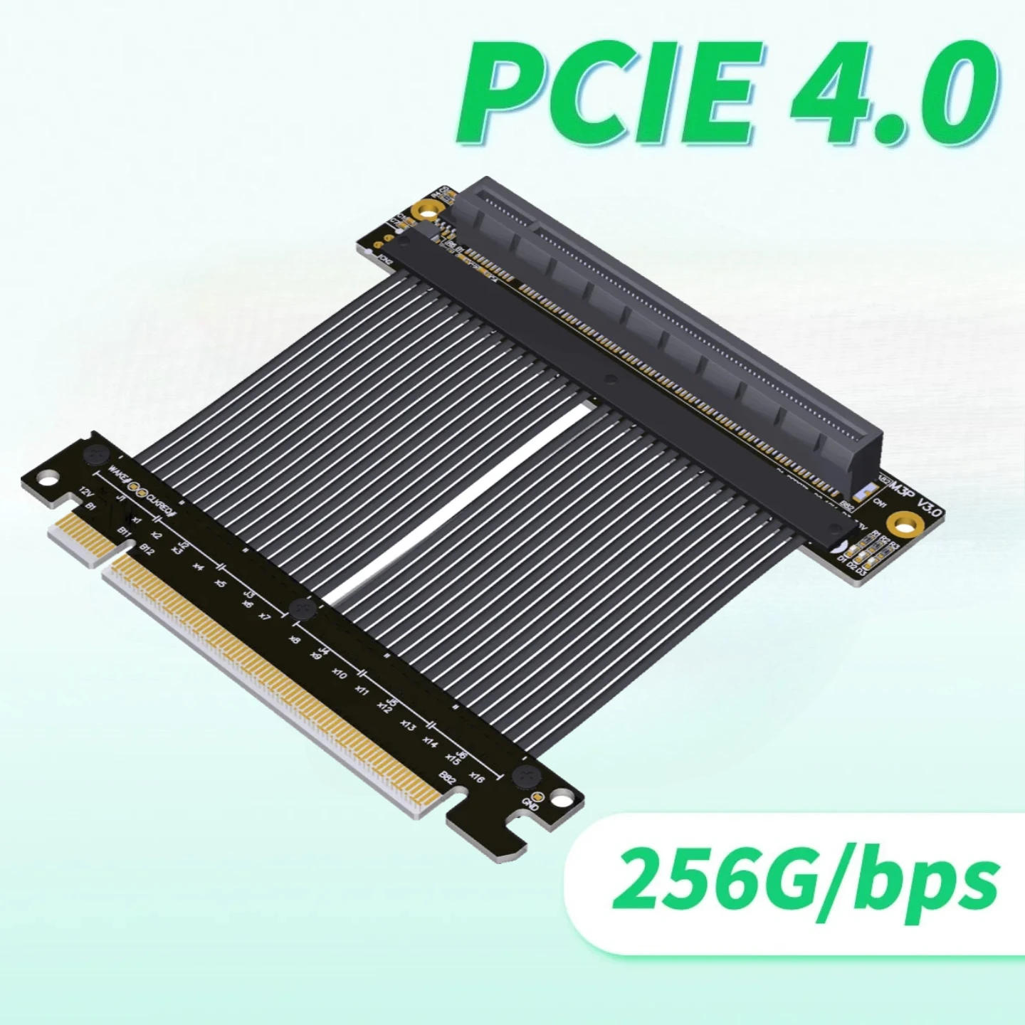 Cable de Extensión PCI-E 4.0 Tarjetas Gráficas PCIe 4.0 x16 Gen4 256Gbps 90 °   para RTX4090 RX7900xtx Cable de extensión GPU para chasis ATX - imagen 2
