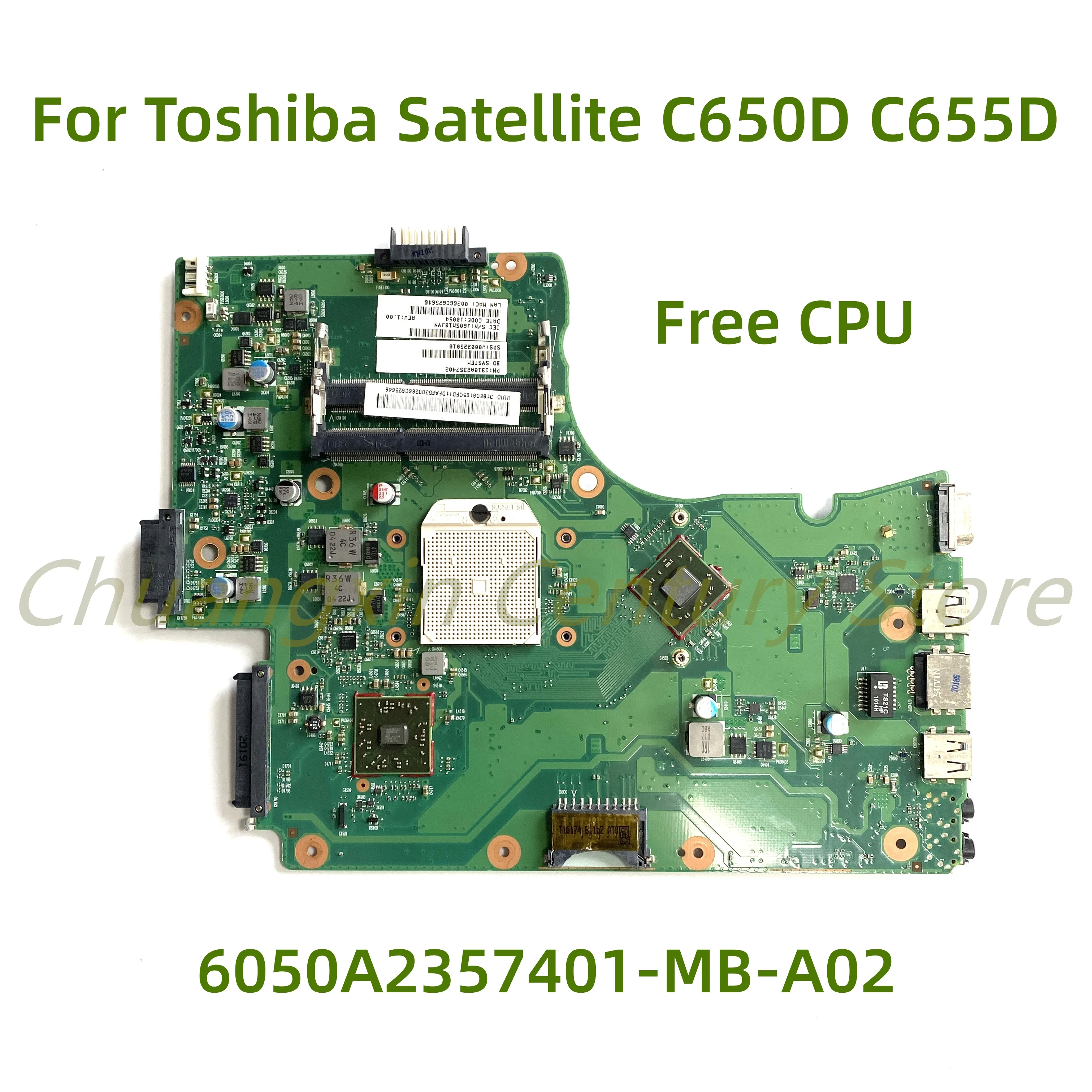 Adecuado para la placa base del ordenador portátil Toshiba Satellite C650D C655D 6050A2357401-MB-A02 100% probado completamente funciona