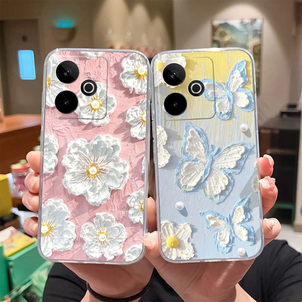 Para Realme GT 7 7T funda de teléfono encantadores patrones de animales de dibujos animados suave transparente TPU funda protectora de silicona para RealmeGT7 GT7T parachoques - imagen 4