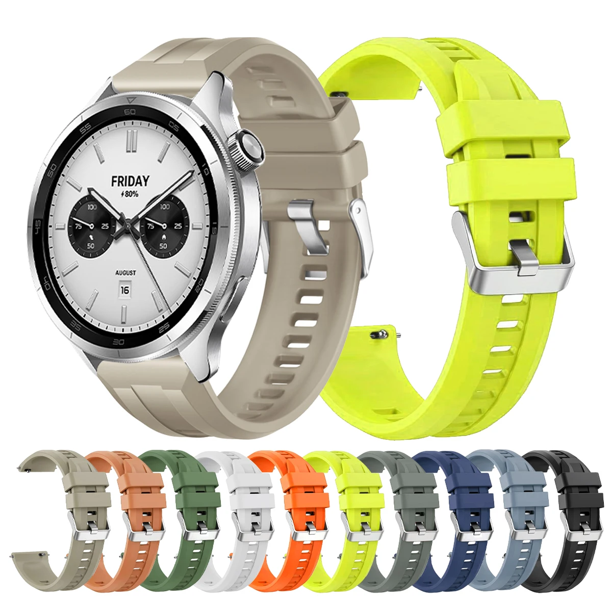 Correa de silicona de 22mm para Xiaomi Watch 2 Pro/Color 2, correa deportiva para Mi Watch S4 S3/S2/S1, pulseras activas, pulsera de repuesto