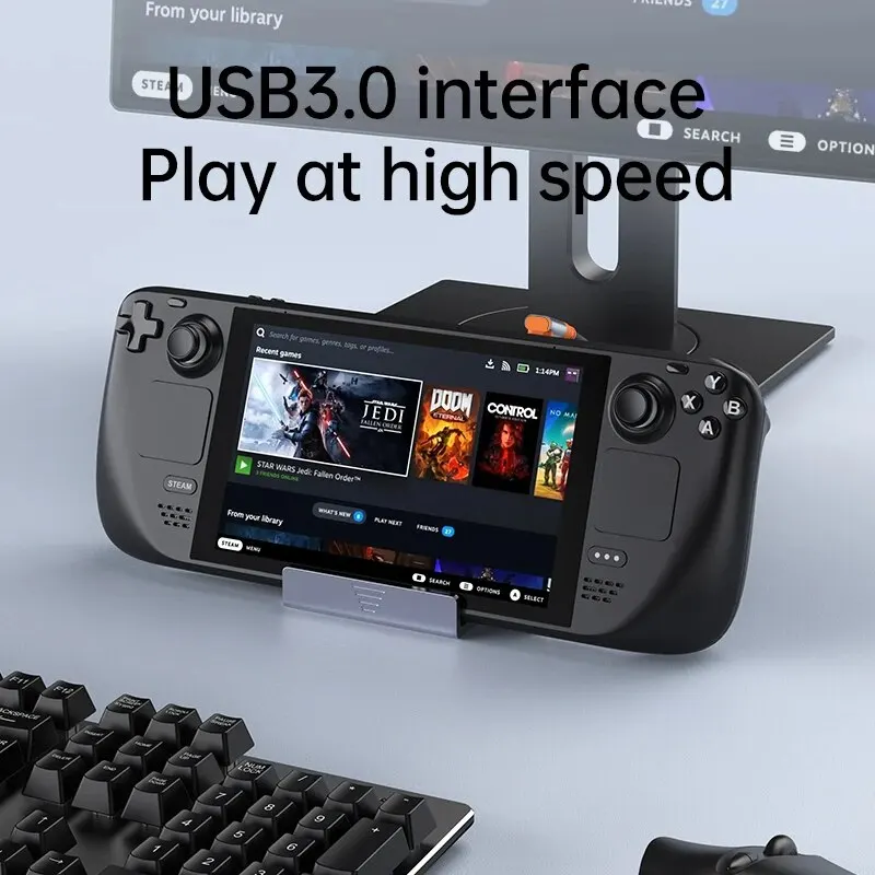 Typec Five en One Hub Docking Station Hdmi4K admite PD adecuado para interruptor de vapor de computadora con puerto de cable de red - imagen 5