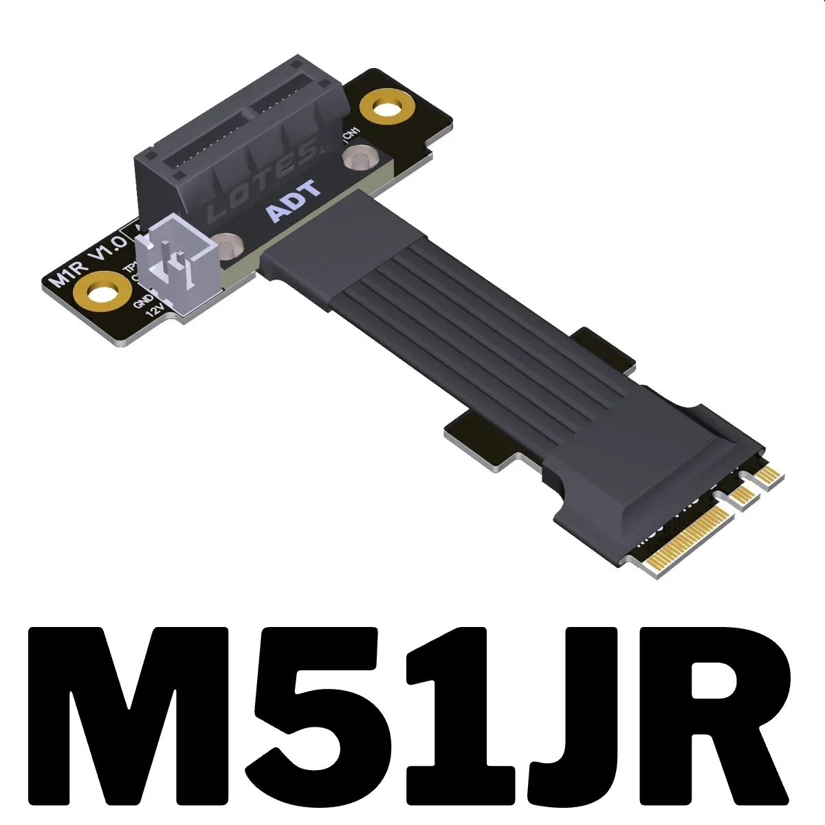 ADT-Link M.2 Llave A.E. Adaptador de Cable elevador WiFi NGFF a PCI-E 4,0 x1, tarjeta de Audio PCIe x1, tarjeta GPU LAN inalámbrica a extensor M.2 A.E - imagen 5