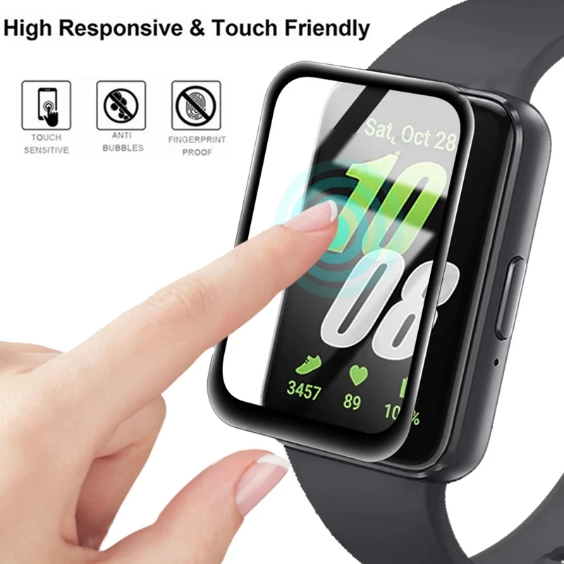 Protector de pantalla para reloj inteligente Samsung Galaxy Fit 3, cristal suave Protector para Samsung Galaxy Fit 3, accesorios de película protectora - imagen 2