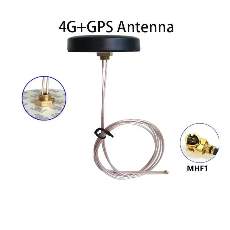 Antena combinada dos en uno GPRS GSM 4G + GPS posicionamiento de navegación impermeable 28DB conector U.FL MHF1 de alta ganancia