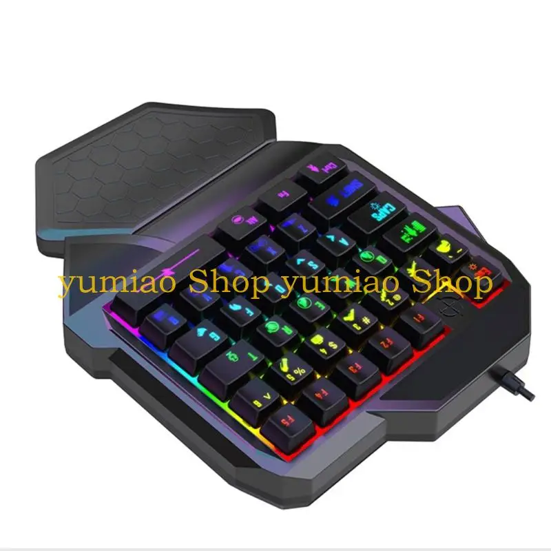 Teclado para videojuegos 587B, cable sola mano, teclado 35 teclas con sola mano para ordenador portátil, PC, para - imagen 3