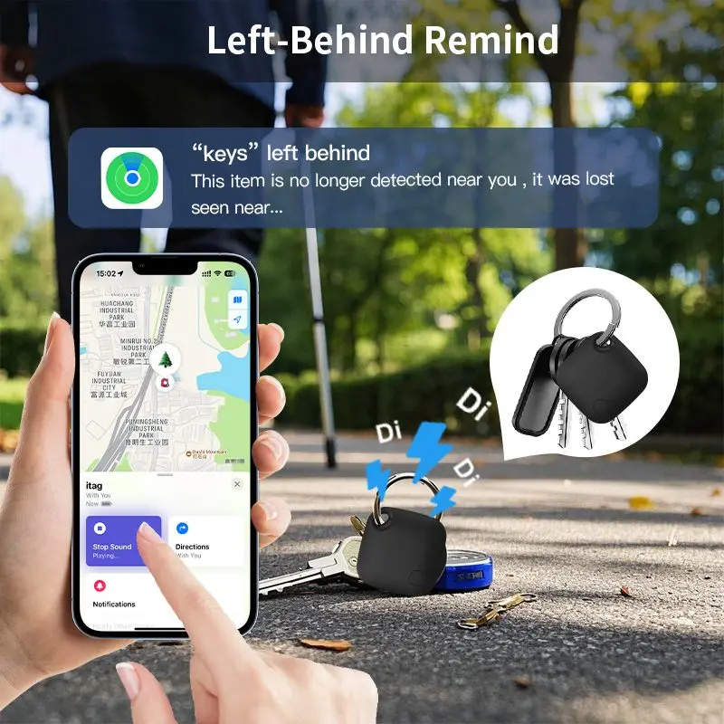 Localizador de seguridad antipérdida, etiqueta inteligente para Apple Find My Bluetooth, rastreador GPS para llaves de equipaje, IOS, MFi, 1/2/ 4 Uds. - imagen 5