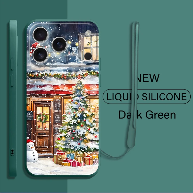 Funda para Apple iPhone 11 12 13 Pro Max 16 14 15 Plus 7 8 XS XR 16e 17 Air funda suave Navidad dibujos animados dulces - imagen 5