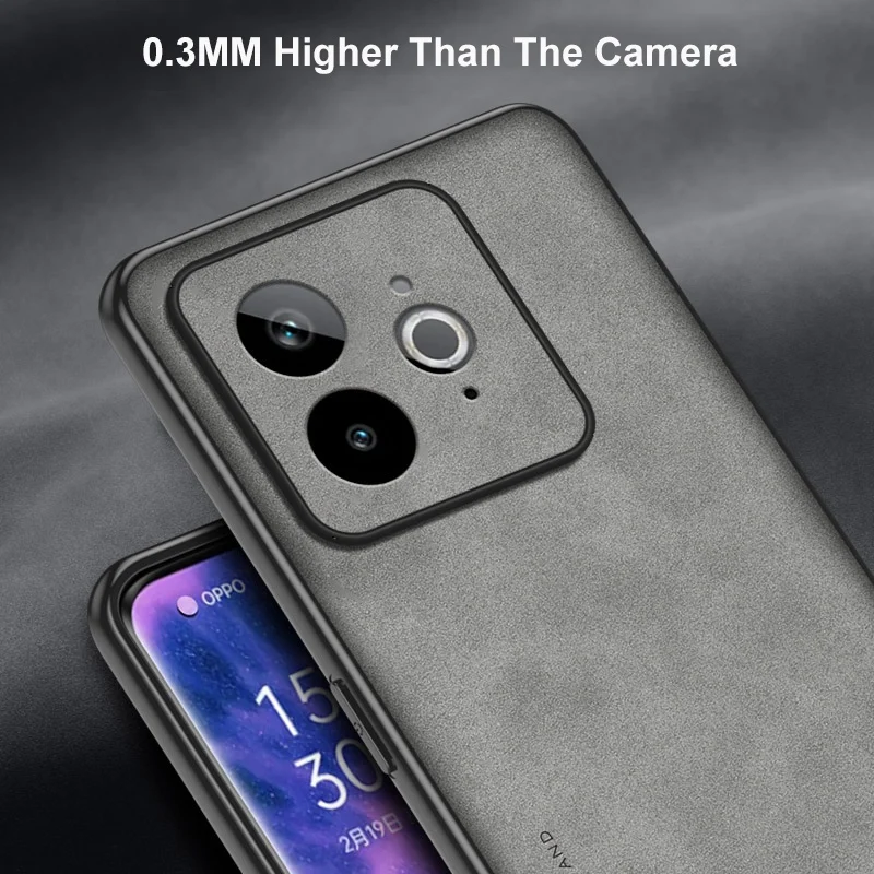 Para Realme GT7 Pro Racing funda de lujo de cuero PU funda de teléfono para Realme GT 7 Pro Racing 5G contraportada protección de silicona mate - imagen 5