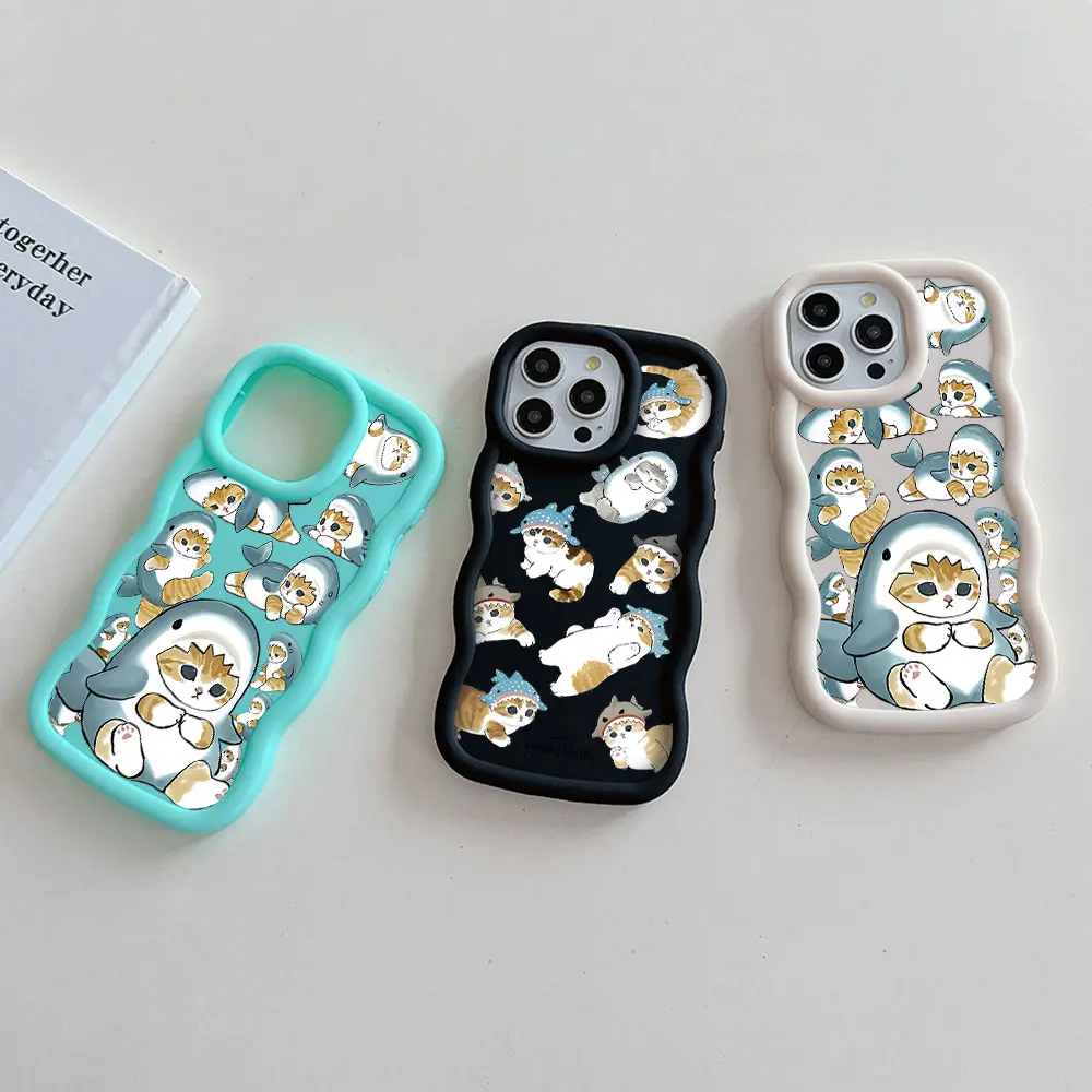 Funda de teléfono de gato m-mofusands Linda para Samsung S24 S23 S22 S21 S20 FE Ultra J7 Pro Prime 5G, Color caramelo, silicona suave, TPU - imagen 3