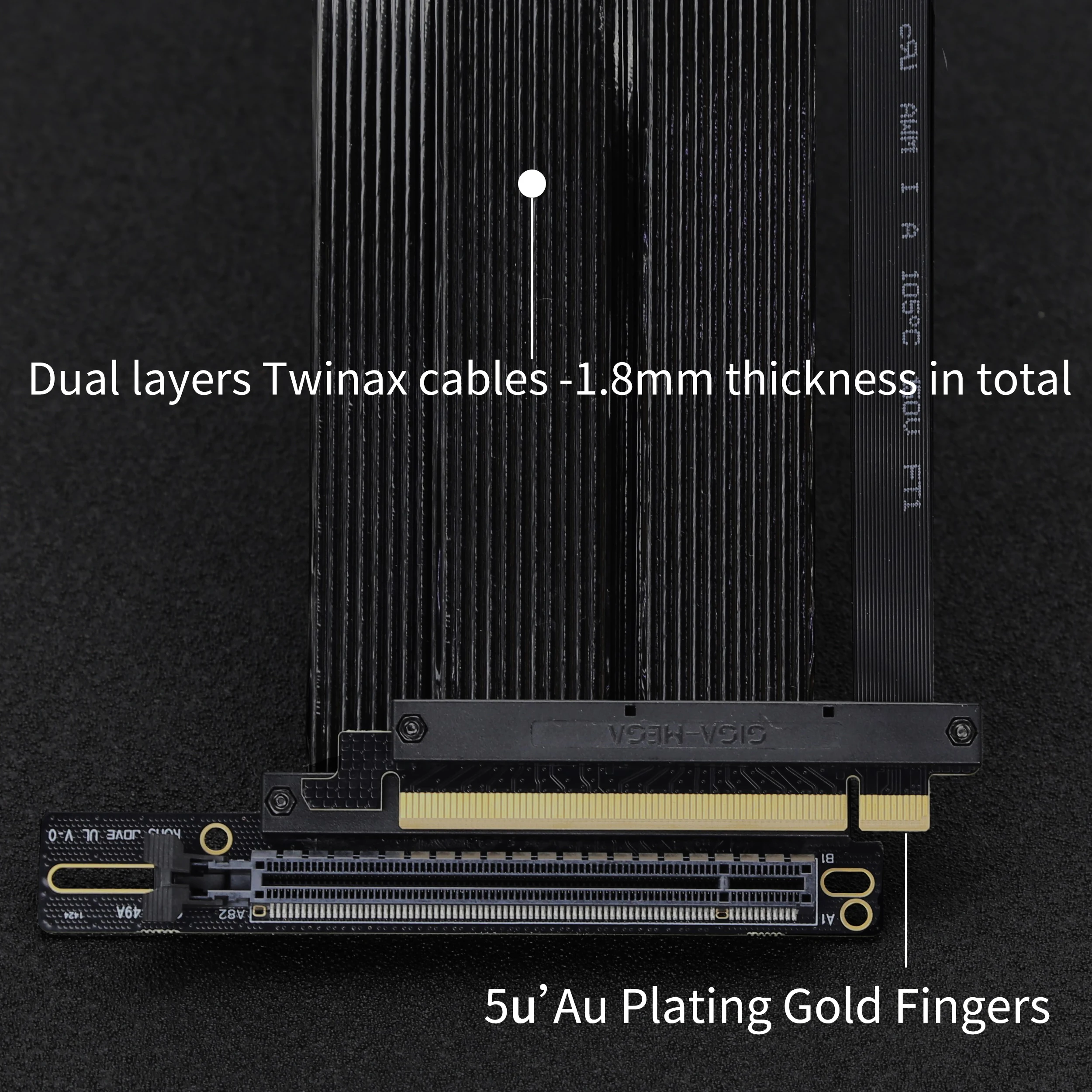 Soporte de montaje vertical PClE 4,0, cable elevador, GPU, PCI-E X16, baja pérdida, alta compatibilidad, soporte ATX, funda de E-ATX - imagen 4