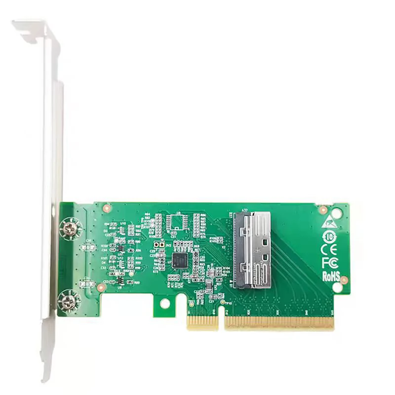 XT-XINTE PCIe5.0 x8 a MCIO 8i para NVMe + PCIe4.0 SlimSAS SFF8654 Tarjeta adaptadora Tarjeta protectora - imagen 3
