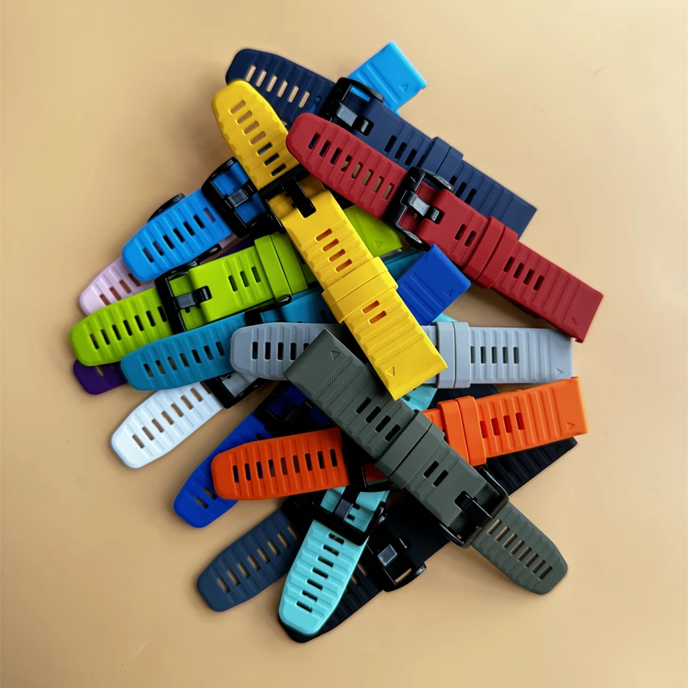 Correa de silicona QuickFit de 22mm y 26mm para Garmin Fenix 8 7X 7 Solar/6X 6 Pro 5 5X Plus 3HR/Epix, pulsera oficial 1:1 - imagen 5