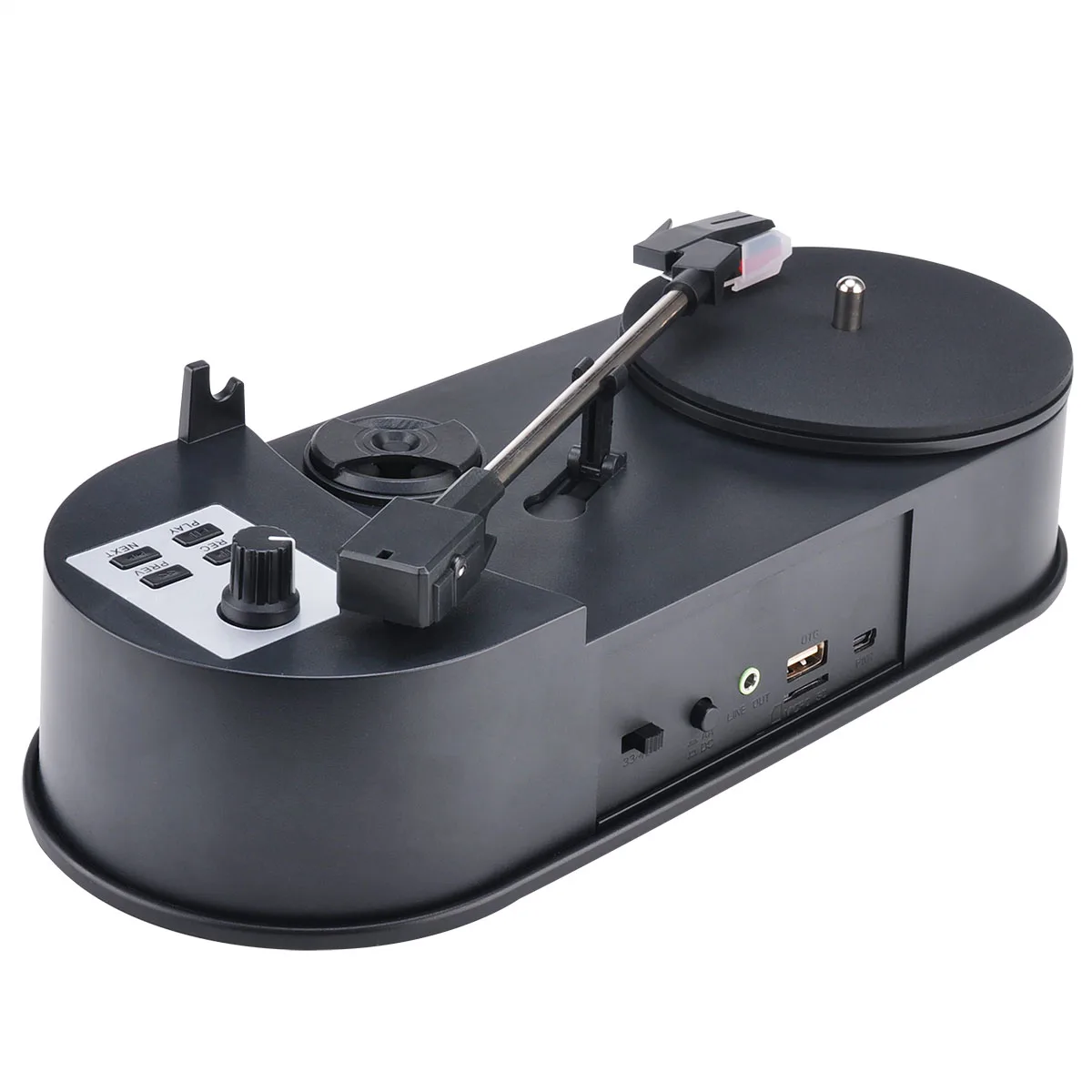 Ezcap613P-REPRODUCTOR DE discos de vinilo, convertidor de Mini MP3, tocadiscos para guardar música, disco USB U, tarjeta SD con altavoz, 33/45RPM, Original