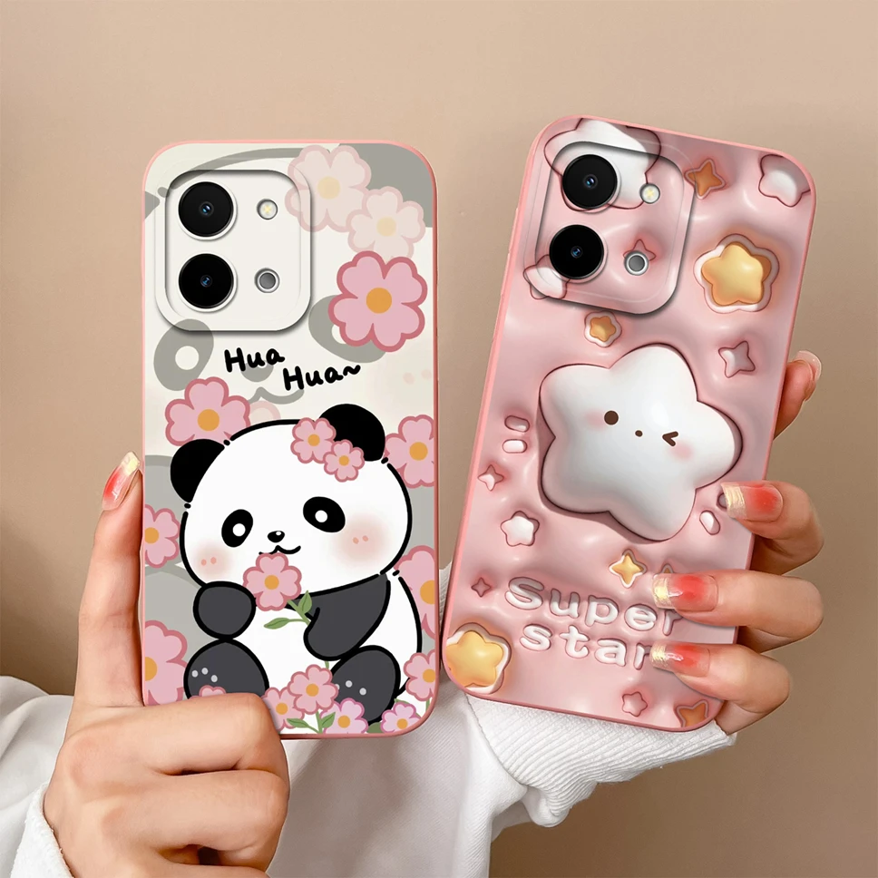 Fundas de teléfono para Vivo Y28, carcasa de silicona líquida suave a prueba de golpes, cubierta trasera protectora para Vivo Y 28 - imagen 5