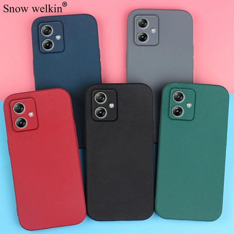 Funda de silicona suave mate con arena a prueba de golpes para Motorola Moto G54 G84 G14 G04 G04S G24 G34 G64 G64Y Power
