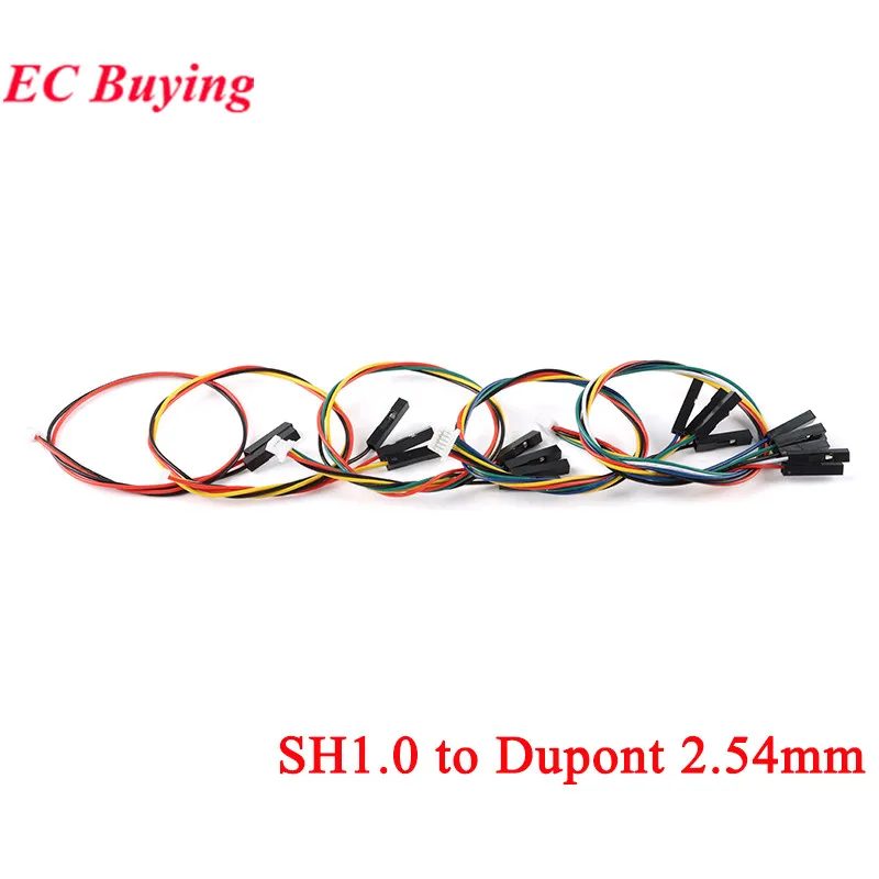 10 unids/lote SH 1,0 SH1.0 a Dupont 2,54 conector hembra línea Dupont 2/3/4/5/6 pines 20cm Cable de conversión de extensión Terminal