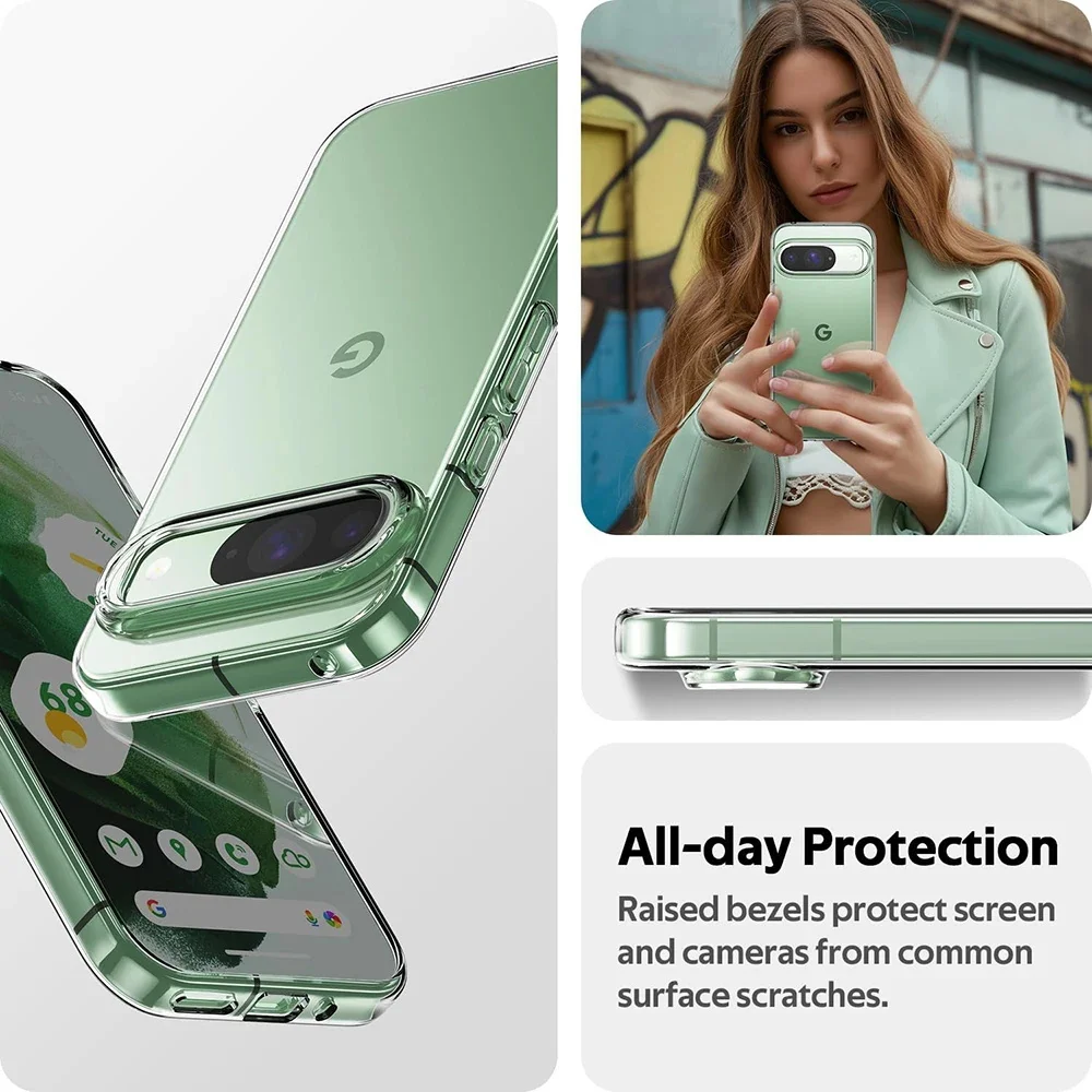 Funda de teléfono básica transparente de TPU para Google Pixel 9 Pro 9Pro XL 9A 5G Coque transparente Simple Funda trasera de silicona suave Funda Original - imagen 4