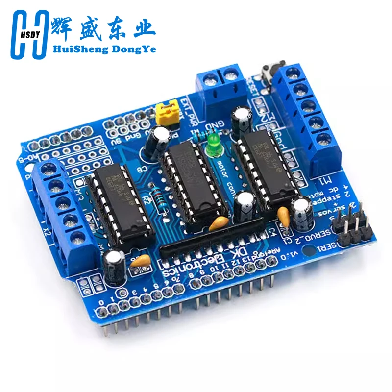 Placa controladora de Motor paso a paso L293D, módulo de protección de Control, placa de expansión de accionamiento de Motor para Arduino Mega2560 UNO R3 de 4 canales - imagen 4