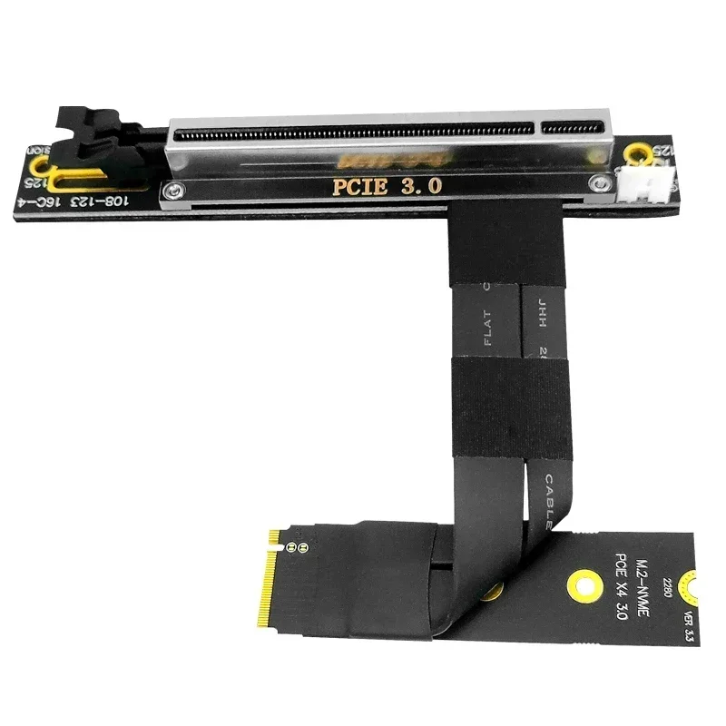 Adaptador M.2 NVME a PCI-E X16, Cable de extensión de vídeo de gráficos externos PCIe 3,0 16X a M Key Riser Cable 2242/2260/2280 NVMe SSD - imagen 3