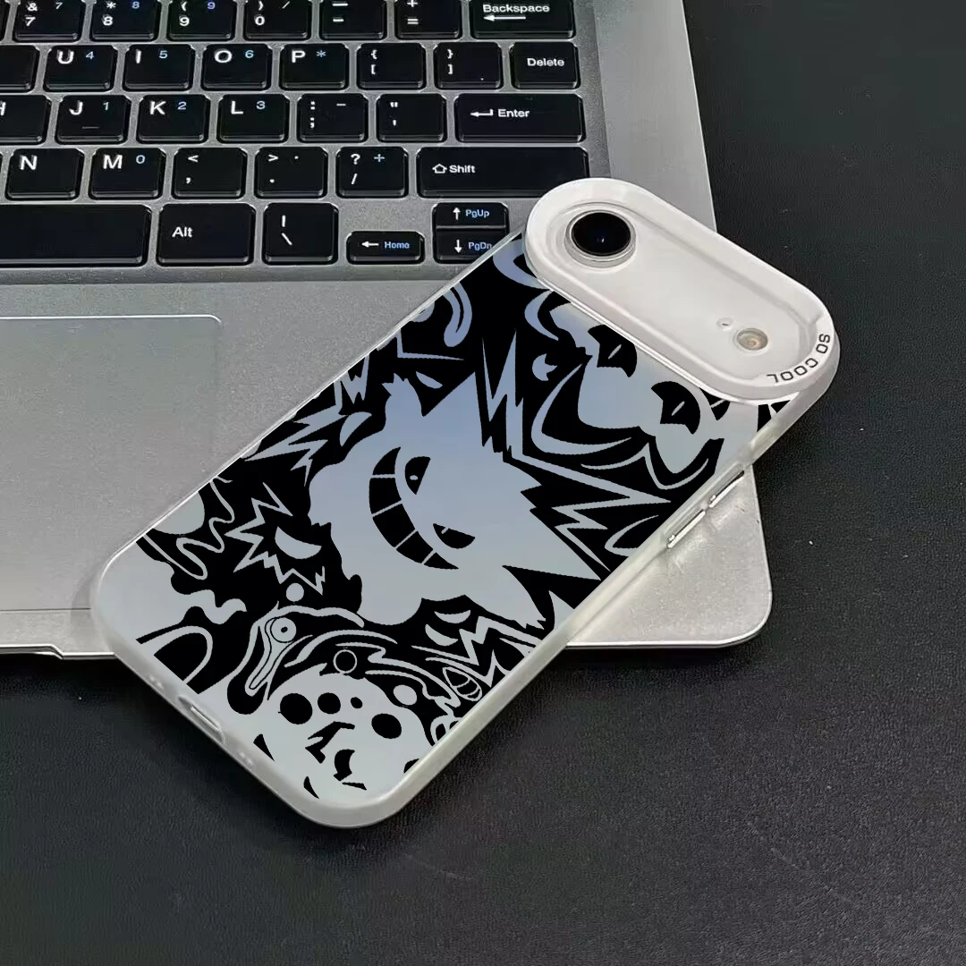 Funda de teléfono para IPhone 17 Pro 17 Air 16 15 14 13 12 11 Pro Max 16E Funda Cool Gengar Pokemon Matte Laser IMD Funda a prueba de golpes - imagen 4
