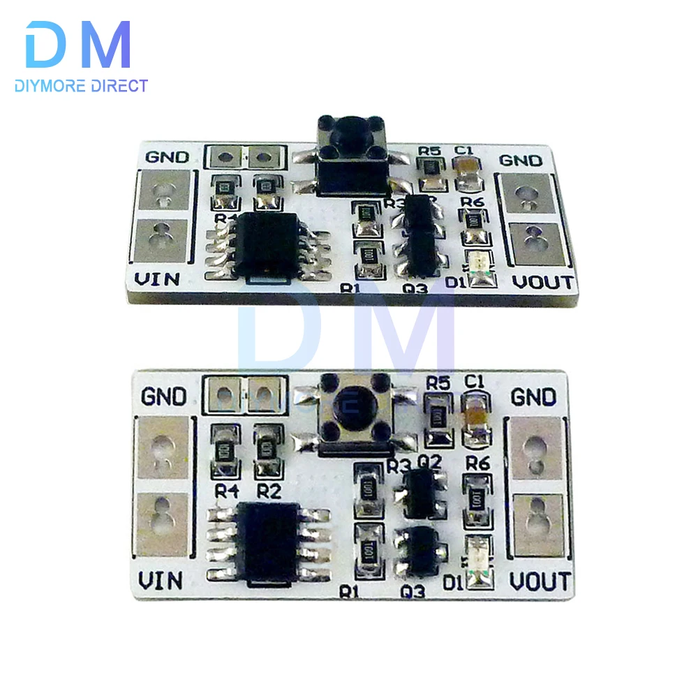 DC 3-20V 5000mA interruptor de autobloqueo biestable módulo controlador LED relé táctil placa electrónica - imagen 5