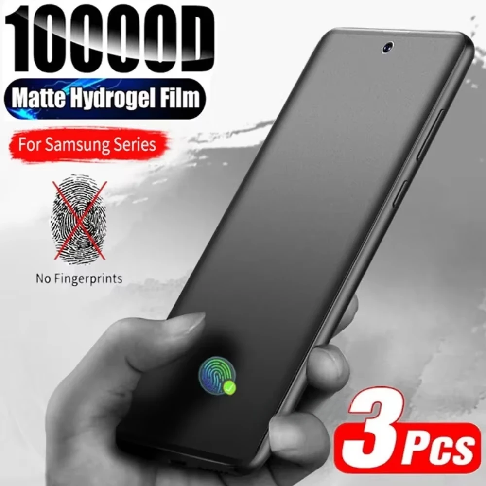 3Pcs Matte Hydrogel Film S21 S20 S22 Ultra S10 S9 S8 FE Screen Protectors For Samsung Note 20 10 9 8 Plus S23U