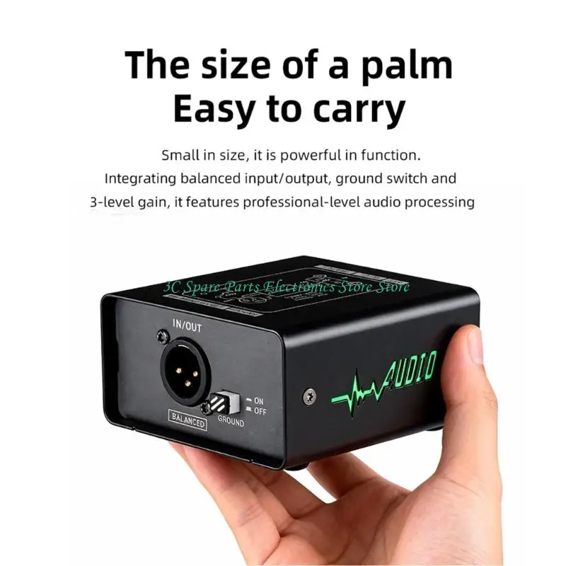 Aisladores ruido bucle tierra SZ, caja eliminadores zumbidos pasivos ajuste ganancias para estudio - imagen 5