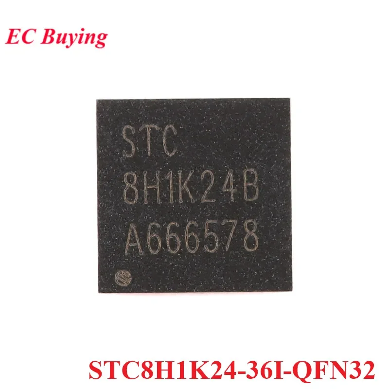 STC8H1K24 STC8H1K24-36I STC 8H1K24 QFN32 Chip único mejorado 1T 8051 microcontrolador MCU IC Chip controlador nuevo Original