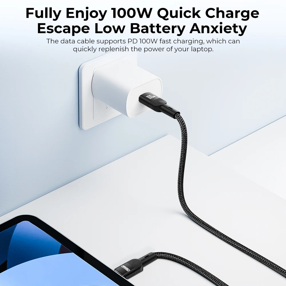 NNBILI 100W tipo C a USB C Cable PD 3,0 carga rápida 4,0 carga rápida tipo C a tipo C para iPhone 15 16 Macbook Samsung Xiaomi - imagen 2