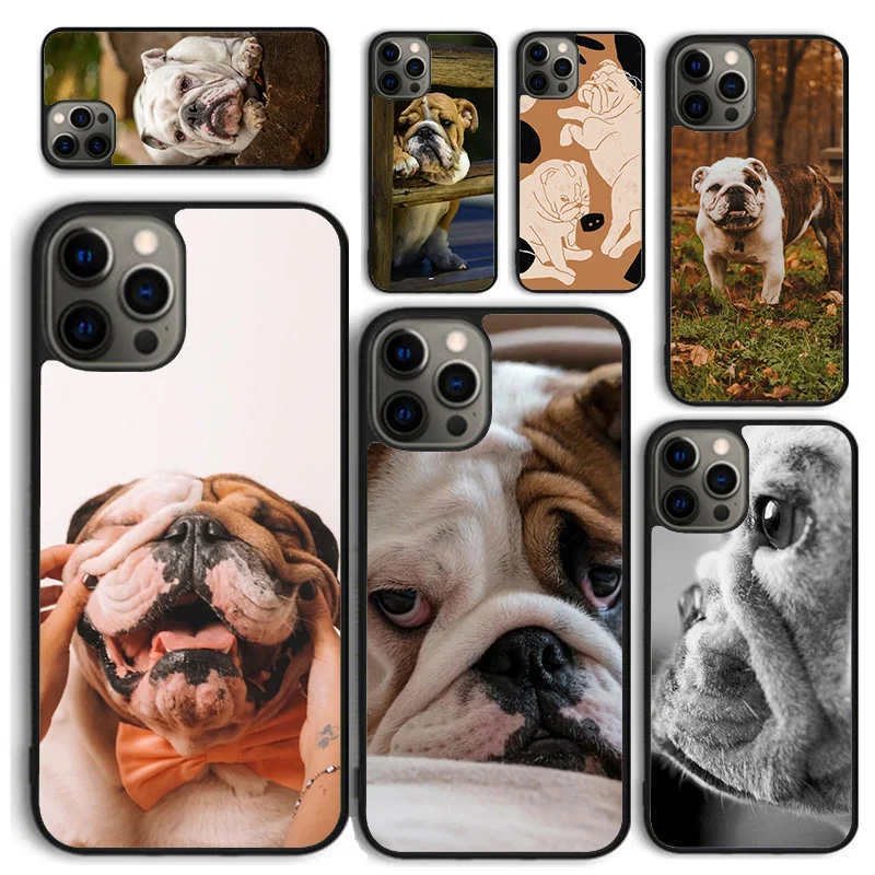 Funda de teléfono Bulldog Inglés británico para iPhone 17 Air 16 15 14 12 13 PLUS 11 PRO MAX contraportada Fundas Shell