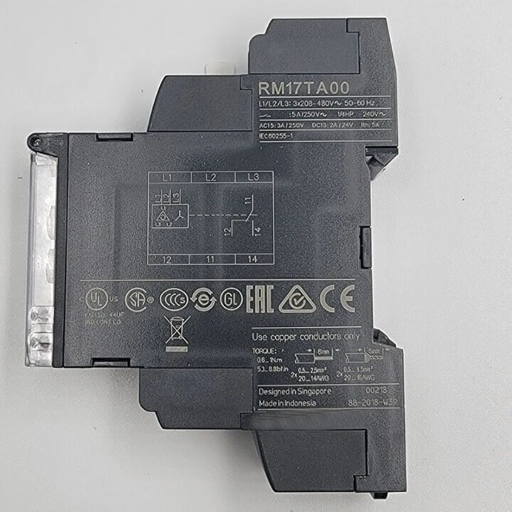 Relé de control de asimetría de 3 fases Envío rápido Alta calidad RM17TA00 0.1-10s - imagen 4