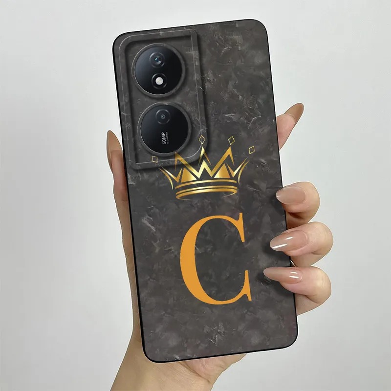Para Honor X7b 2023 carcasa protectora de teléfono con lente cuadrada HonorX7b X 7B 4G CLK-LX2 corona de moda letras pintadas funda de silicona suave - imagen 3