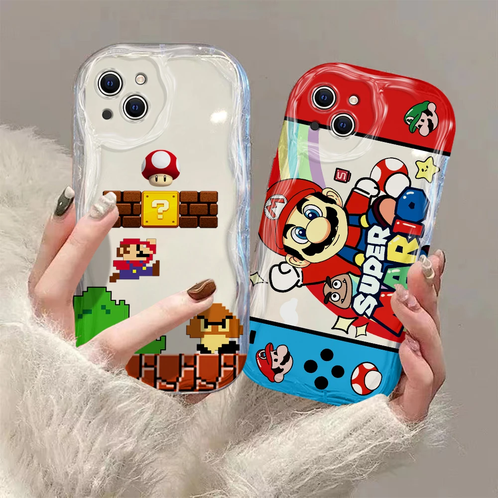 Funda de juegos de dibujos animados 3D Wave para iPhone 15 14 13 12 11 Pro Max Mini X XR XSMAX 8 7 6S Plus para Marios funda de silicona suave - imagen 2