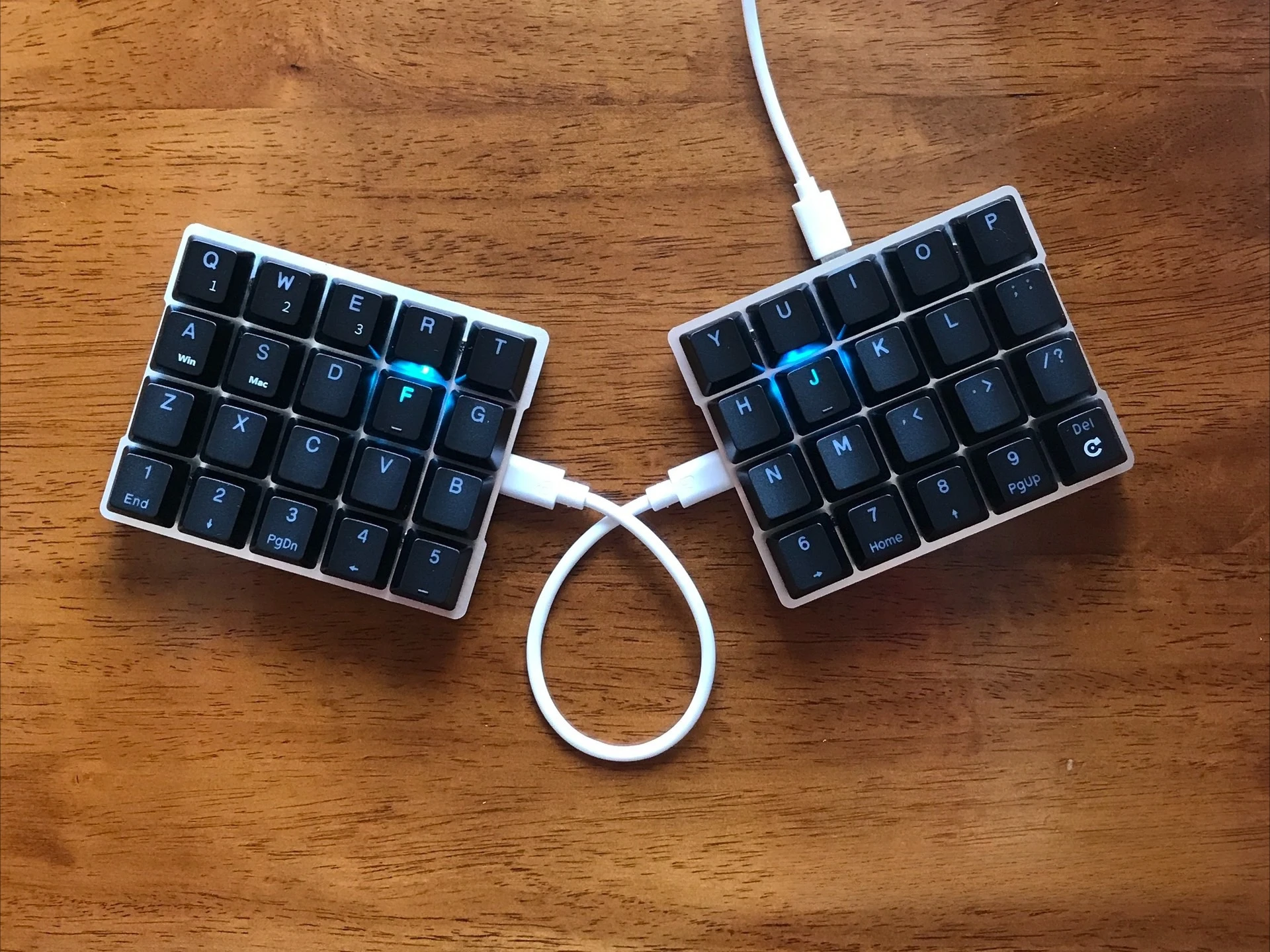 X4 Split Keyboard Wired Single-mode Hot-swappable 40 keys Knob Mechanical Keyboard Custom Qmk/VIAL Key-changing Split Keyboard - imagen 5