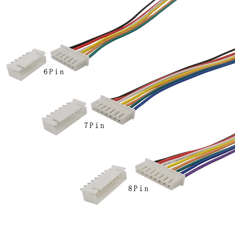 Conectores de Cable JST XH2.54, 2/3/4/5/6/7/8/9/10 pines XH, 2,54mm, conector macho y hembra, longitud de 200mm, 26AWG, 5/10 juegos - imagen 3