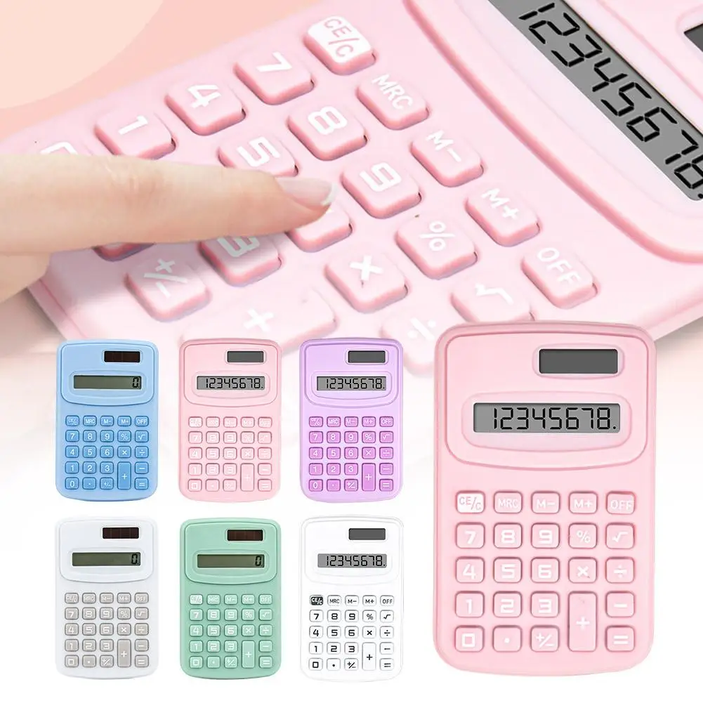 Calculadora de color sólido en uso de escritorio