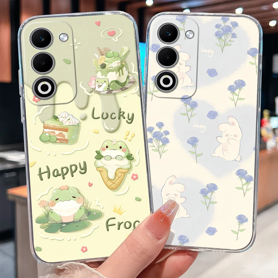 Para Oppo A5 Pro A5X A5i Pro 4G 5G 2025 Funda de teléfono encantador viñetas de animales suave TPU transparente silicona parachoques para Oppo A 5 Funda - imagen 2