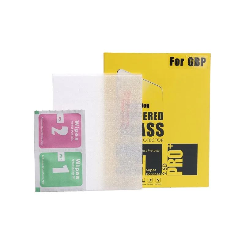 Vidrio templado antiarañazos para Gameboy Advance Color para GB GBC GBA GBP GBA SP Protector de pantalla de consola película protectora