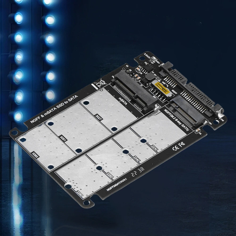 Tarjeta adaptadora 2 en 1 M.2 NGFF MSATA SSD a SATA 3,0, convertidor M.2 NGFF b-key y MSATA SSD a SATA 3,0 - imagen 3